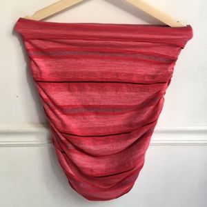 Red striped tube top